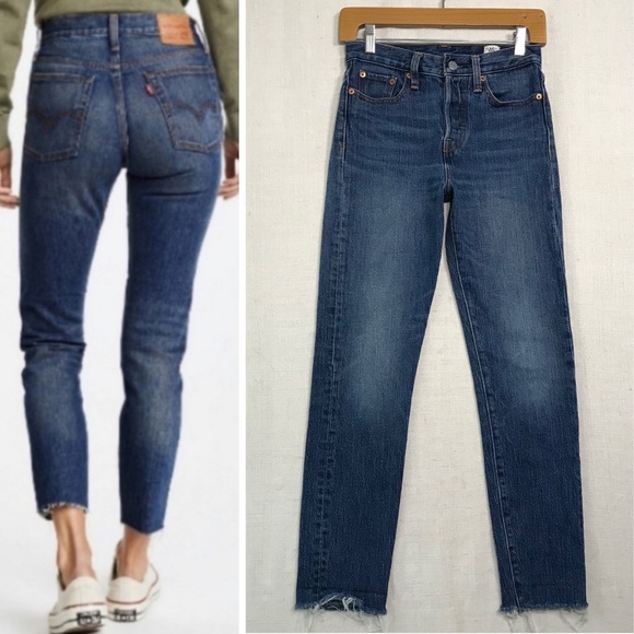 Levi's Denim - Levi's White Oak Cone Denim Button Fly Raw Hem Jeans 25